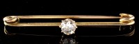 Lot 481 - A diamond brooch, the central old European cut...