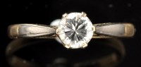 Lot 514 - A single stone solitaire diamond ring, the...