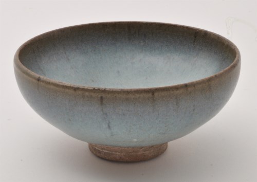 Lot 551 - Chinese Jun Yao bowl, conical form rising to...