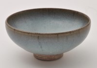 Lot 551 - Chinese Jun Yao bowl, conical form rising to...