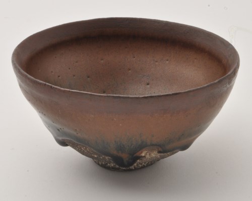 Lot 553 - Chinese hare's fur glazed bowl, lustrous black-...