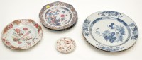Lot 564 - Two large Chinese blue and white dishes, with...