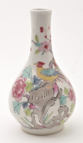 Lot 572 - Chinese Famille Rose pear-shaped vase, with...