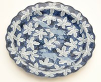 Lot 592 - Ming style blue and white 'squirrel and grape'...