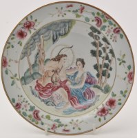 Lot 610 - Chinese famille rose 'European subject' soup...