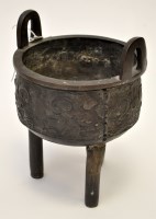 Lot 620 - Chinese bronze tripod censer, of archaic form,...