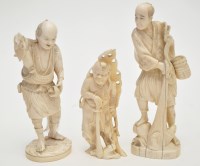 Lot 649 - Japanese ivory Meiji period okimono of a...