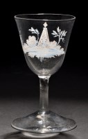 Lot 659 - Attributed to Beilby: white enamelled wine...