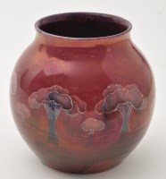 Lot 698 - Moorcroft 'Eventide Landscape' flambé jar,...