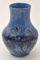 Lot 700 - Moorcroft powder blue 'cornflower' vase,...