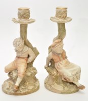 Lot 721 - Pair of Royal Worcester ''Kate Greenaway''...