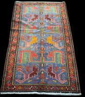 Lot 797 - A Qashqai runner, with geometric shapes and...