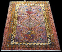 Lot 800 - A Persian rug, with triple medallion design to...