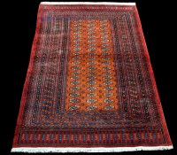 Lot 803 - A Bokhara rug, with three rows of nineteen...