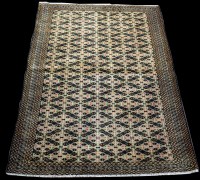 Lot 804 - A Turkmenistan rug, with diamond-shaped motifs,...