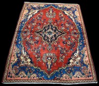 Lot 805 - A Hamadan rug, with central medallion...