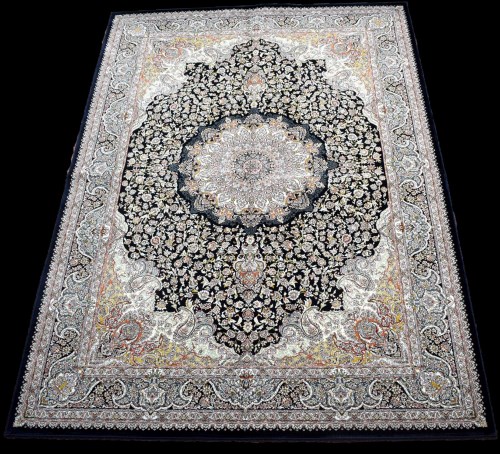 Lot 810 - A woven 'Bamboo Silk' rug, with central...