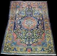 Lot 819 - A Bidjar rug, the floral medallion surrounded...