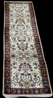 Lot 824 - A Mehraban runner, with floral decoration on...