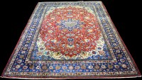 Lot 845 - An Isfahan carpet, the central rosette on...