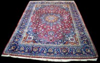 Lot 847 - A Khorassan carpet, the central rosette on...