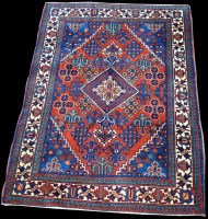 Lot 852 - A Meyeh rug, with diamond-shaped medallion...