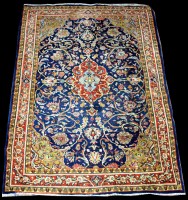 Lot 853 - A Sarough Mahal rug, the floral medallion...