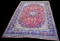 Lot 862 - A Kashan carpet, the central medallion...