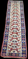 Lot 869 - An Anatolian runner, with shaped medallions,...