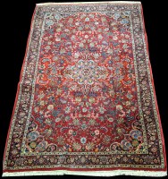 Lot 871 - A Bidjar rug, the central foliate medallion...