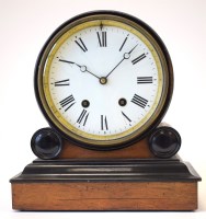 Lot 882 - A 19th Century walnut and ebonised drum head...