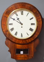 Lot 896 - A mid 19th Century mahogany drop dial wall...