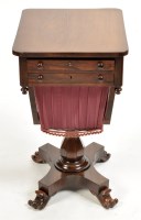 Lot 912 - A William IV rosewood work box, fitted two...