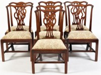 Lot 925 - A set of seven George III mahogany dining...