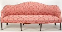 Lot 927 - A George III mahogany settee, the serpentine...