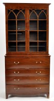 Lot 928 - A George III mahogany secretaire bookcase, the...