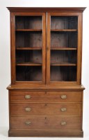 Lot 940 - A George III mahogany bookcase, the flared...