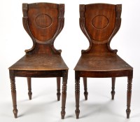 Lot 947 - A pair of early 19th Century mahogany hall...