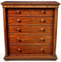 Lot 957 - A Victorian mahogany chest of two short and...