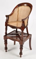 Lot 961 - A William IV child's mahogany high chair, with...