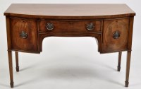 Lot 994 - A George III mahogany bowfront sideboard,...