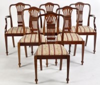 Lot 995 - A set of six William IV style mahogany dining...