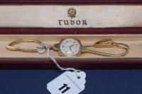 Lot 11 - A 9ct. yellow gold cased lady's Tudor Royal...