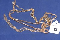 Lot 15 - An 18ct. yellow gold fine link necklace,...