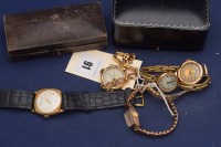 Lot 91 - A 9ct. yellow gold lady's wristwatch, by...