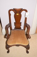 Lot 696 - A 20th Century mahogany Queen Anne style...