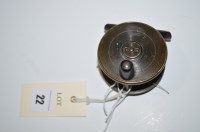 Lot 22 - Hardy 2 1/2in. reel; together with a brass...