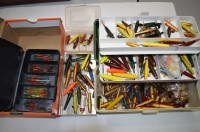Lot 29 - Plano tackle box; two further boxes of Devon...