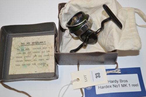 Lot 33 - Rare Hardy Brothers Ltd. Hardex No.1 MK 1 reel,...
