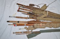 Lot 37 - A collection of old fishing rods: ''Scottie'',...